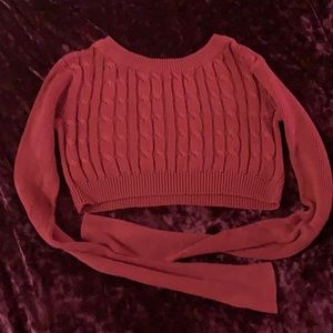 Crop top long sleeve shirt